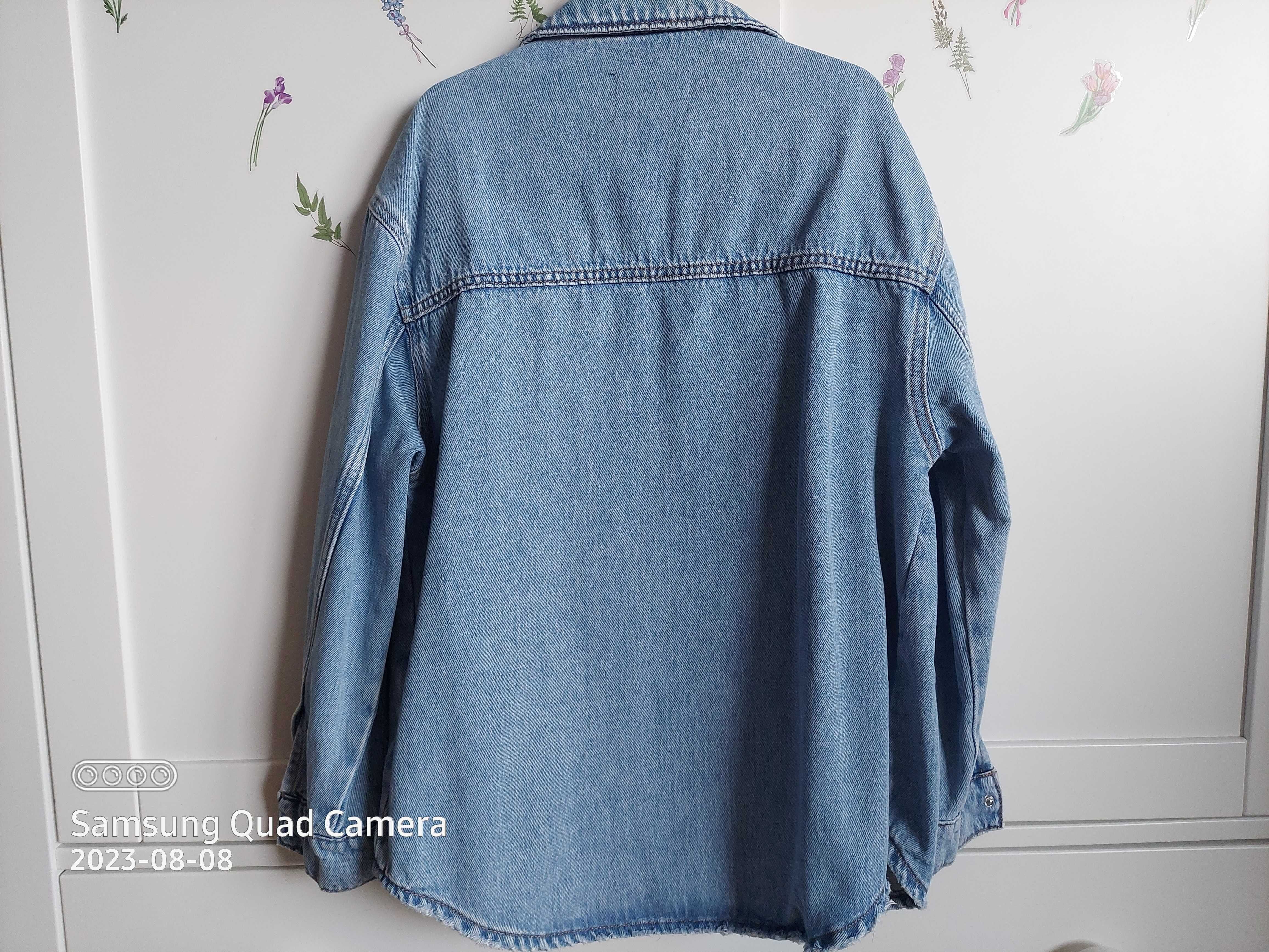 Koszula denim oversize, marka ZARA, rozmiar 140 (10 lat)