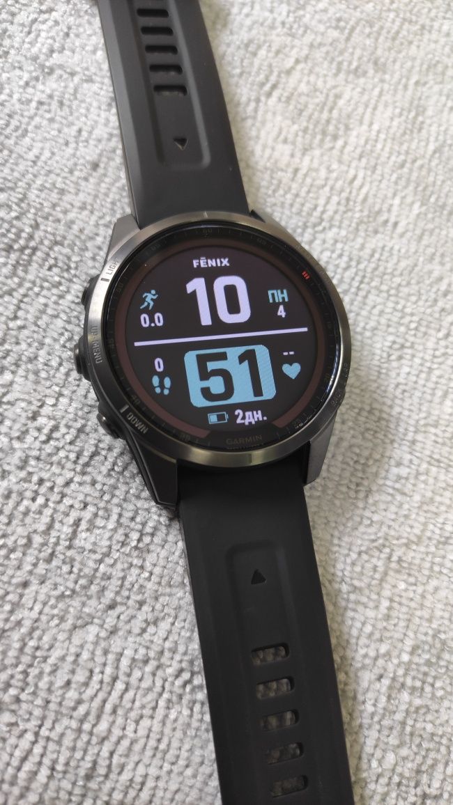 Смарт-годинник Garmin fenix 7S Sapphire Solar Slate Gray with Black