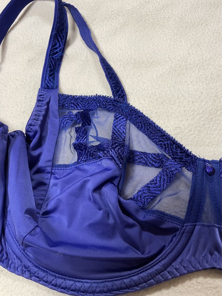 Louisa Bracq Paris Blue Satin Saphir szafir paski 65H 30H 32GG 70GG