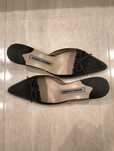 Manolo Blahnik vintage mules 2000s style, винтажные мюли моноло бланик