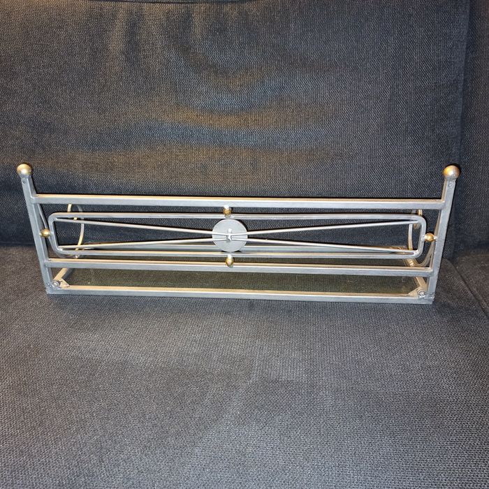 Stylowa metalowa szklana półka wiszącą 55x16 cm pod lustro