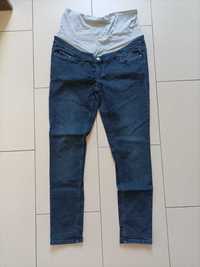 Spodnie ciążowe jeansowe, ciemne, ze wstawką, Esmara, 44