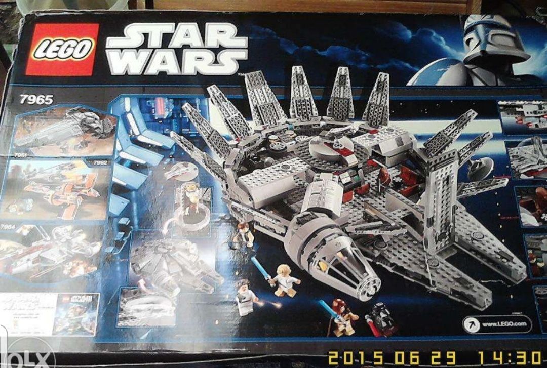 Caixa legos do Star Wars do Millenium Falcon