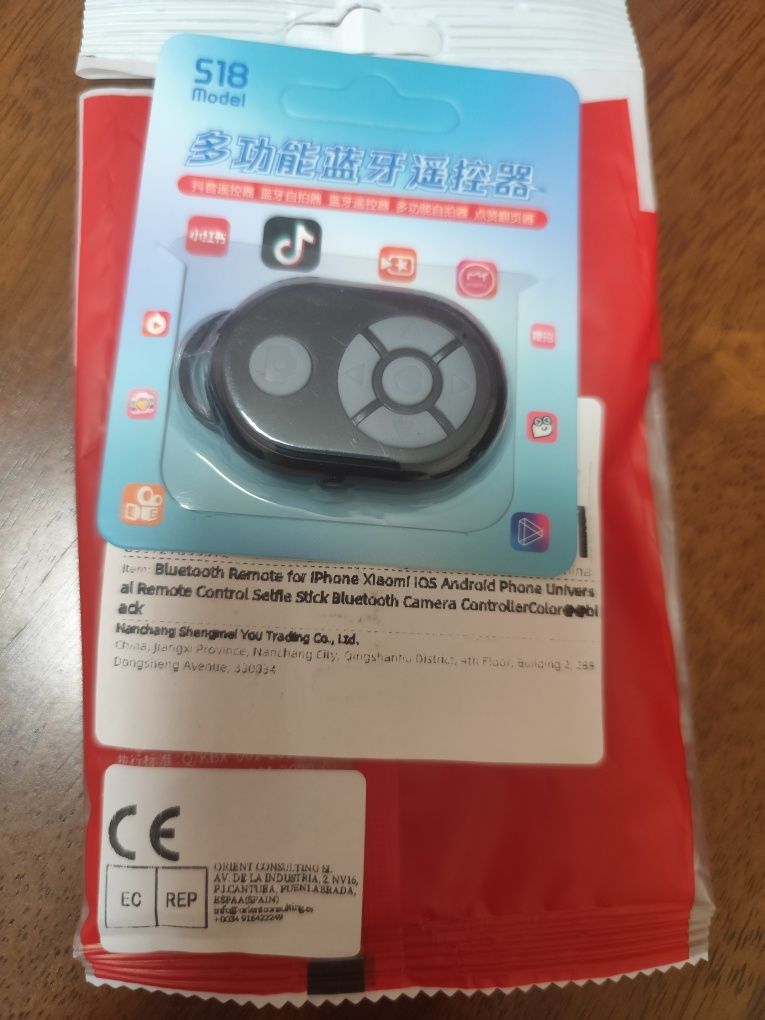 Comando bluetooth Selfie (c/função rolar do ecrã)