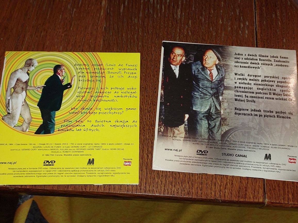 DVD komedie z Louis de Funes Wielka Włóczęga GAMOŃ 4godziny 2xDVD=80zł