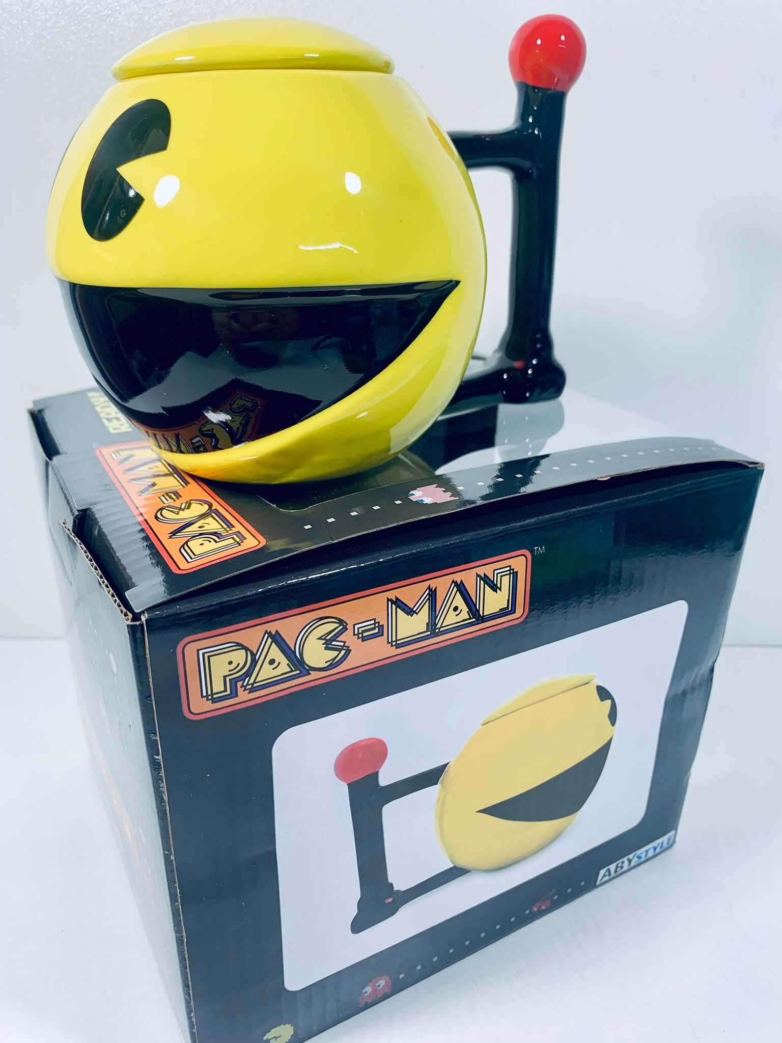 Duży Kubek 3D PAC-MAN Z Pokrywką / ORYGINALNY Nowy Poznań