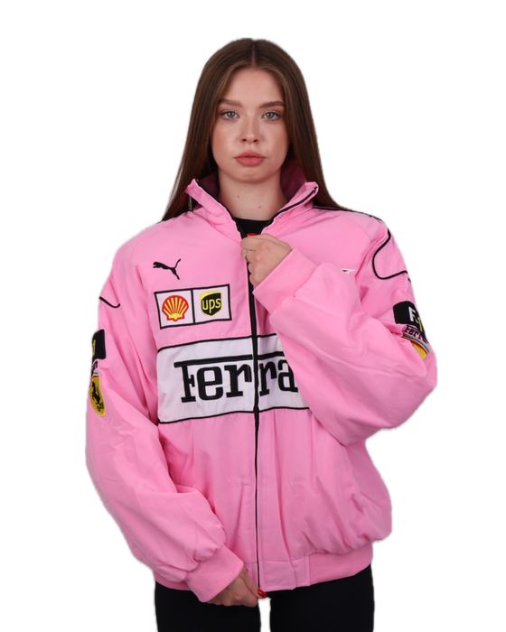 рожева куртка (бомбер) феррарі/ pink ferrari jacket