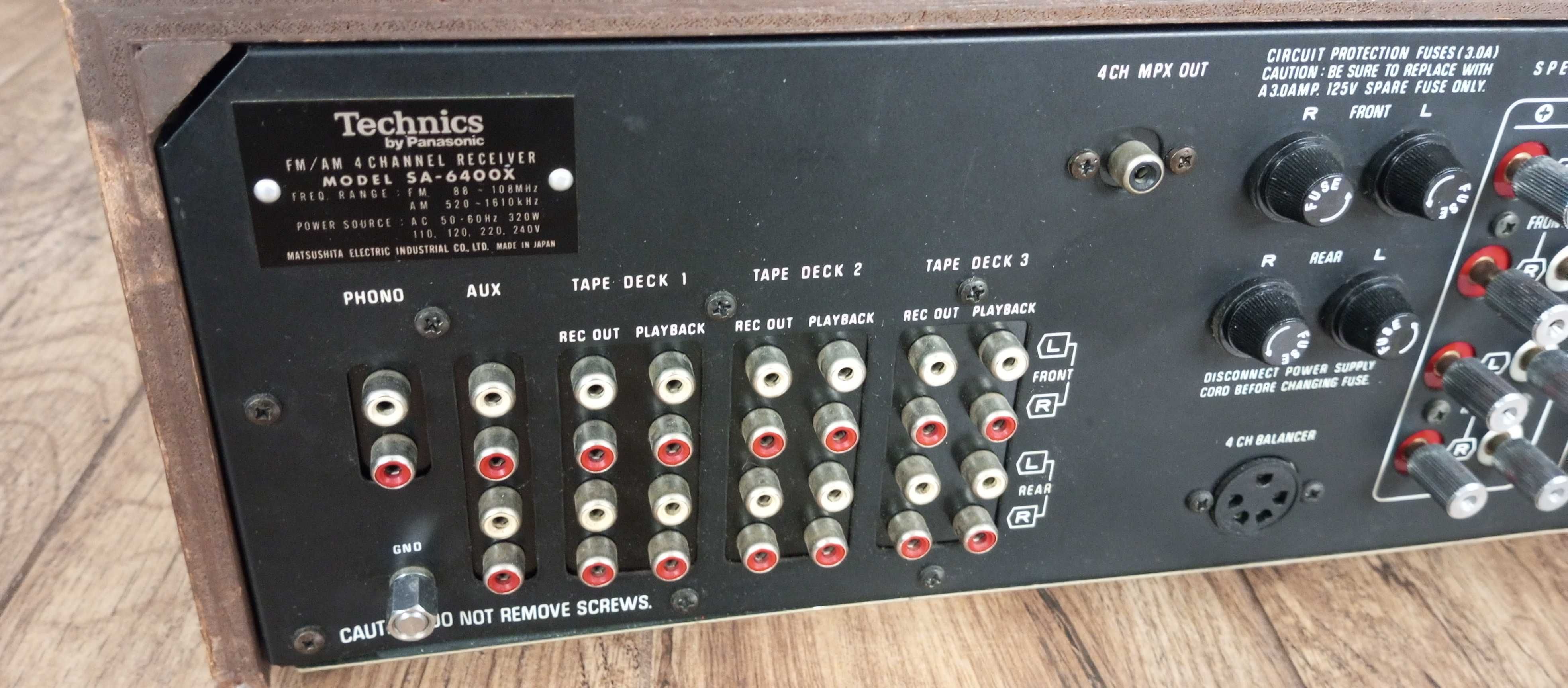 Technics by Panasonic SA 6400x 4ch, amplituner + joystick sterujący