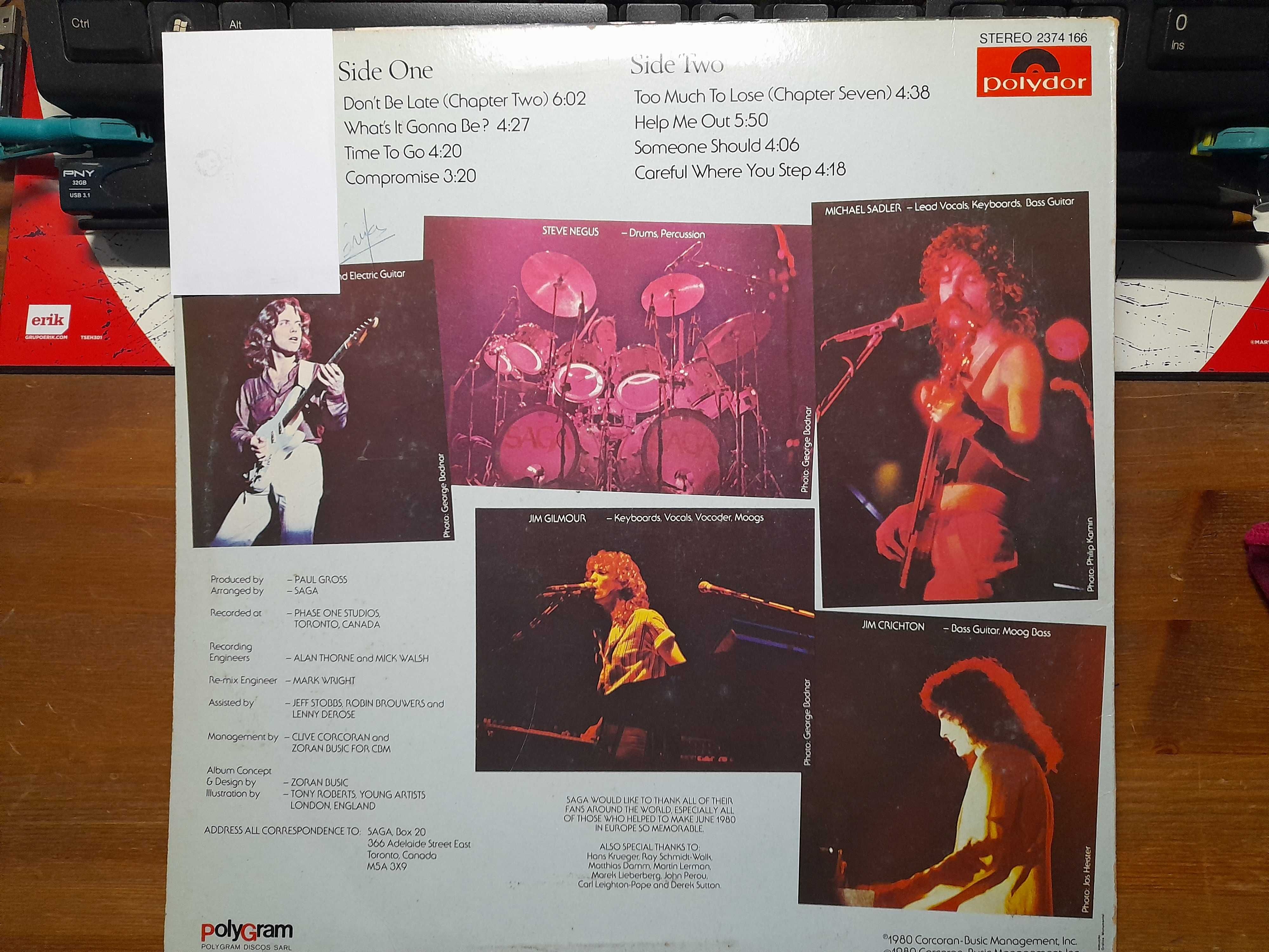 Disco vinil antigo da banda SAGA ( silent knight) de 1980 da Polydor
