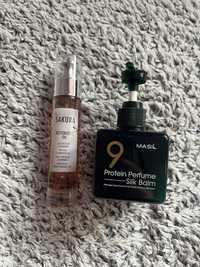 MASIL 9 Protein Perfume Silk Balm та Inebrya Sakura відновлююча олійка