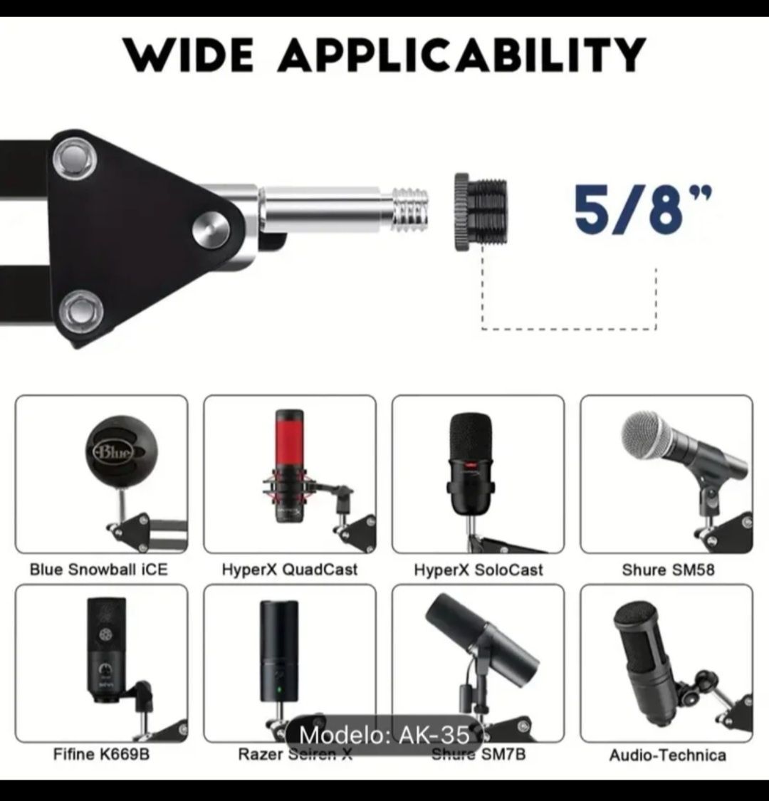 Suporte de microfone Rodd AK-35 | NOVO