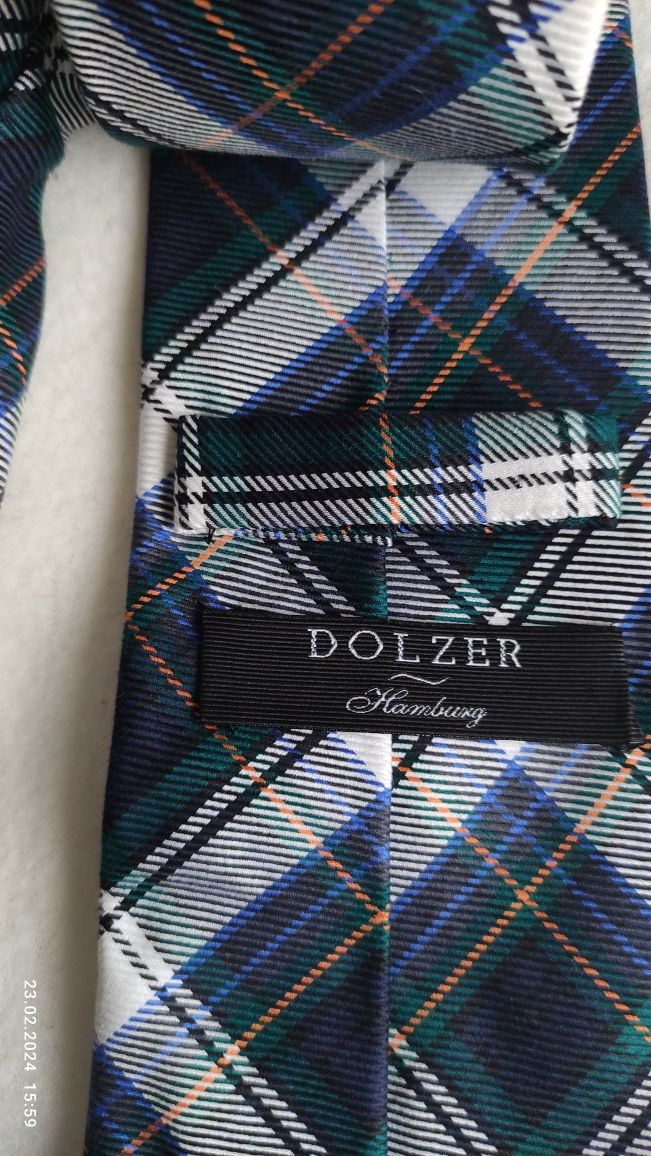 Bawełniany krawat w kratę Dolzer