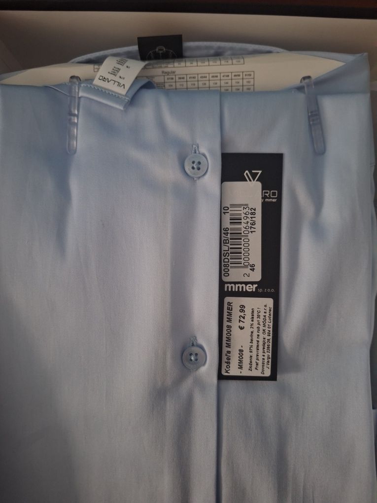 Сорочки чоловічі нові Villaro slim fit оригінал 46,176/182 в Бориспіль