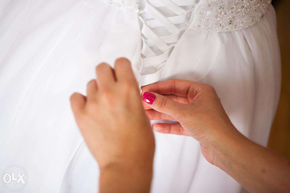 Suknia ślubna, do ślubu rozmiar 38 regulowana