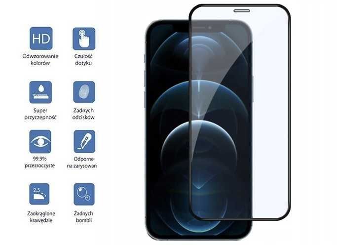 Szkło hartowane 9D na cały ekran do iPhone 12 Pro Max (6,7)