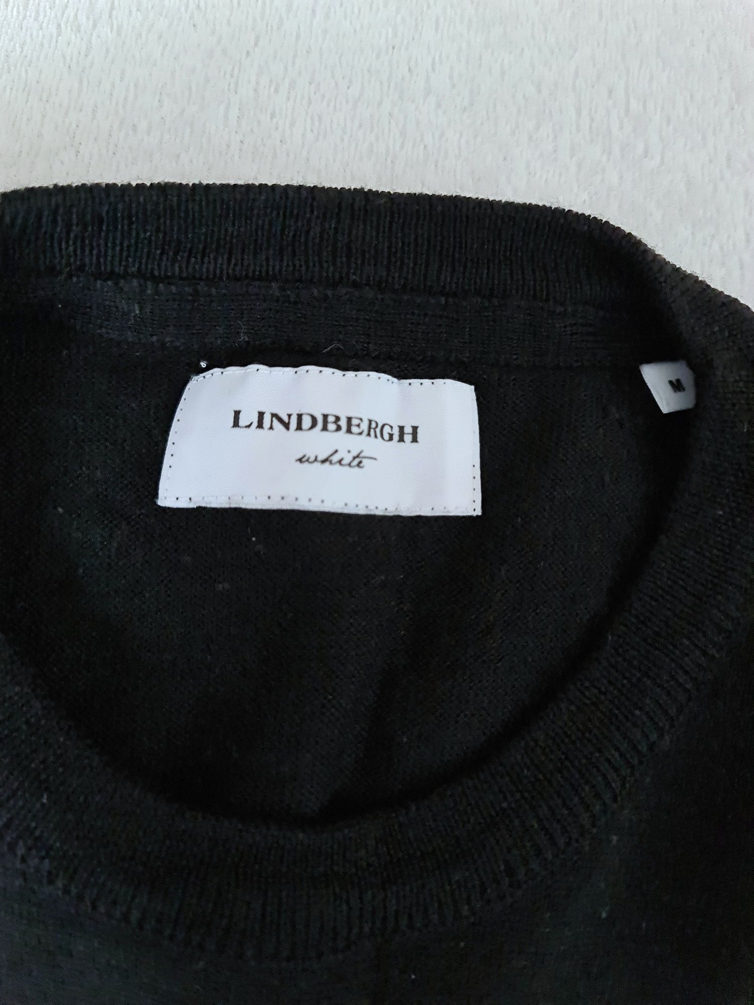 Sweter meski wełniany wełna i LINDBERGH rozm. M Merino wool