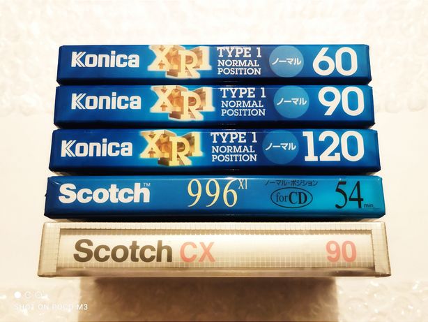 Аудиокассеты Konica / Scotch Japan market аудио кассеты