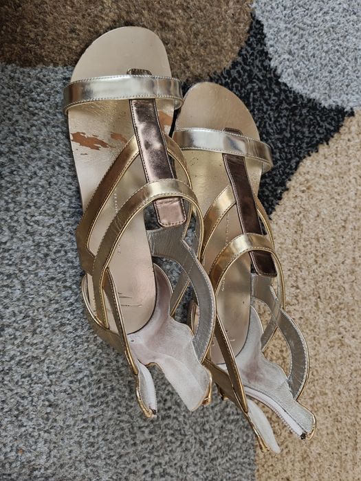 Босоніжки золоті Giuseppe Zanotti, оригінал