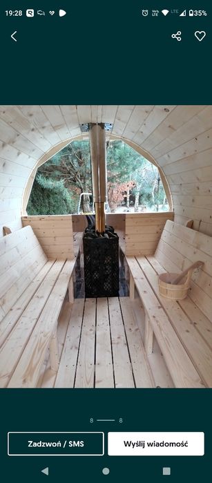 Sauna ogrodowa Beczka 350 cm
