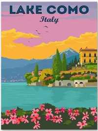 Plakat Lake Como Italy 70x100 cm