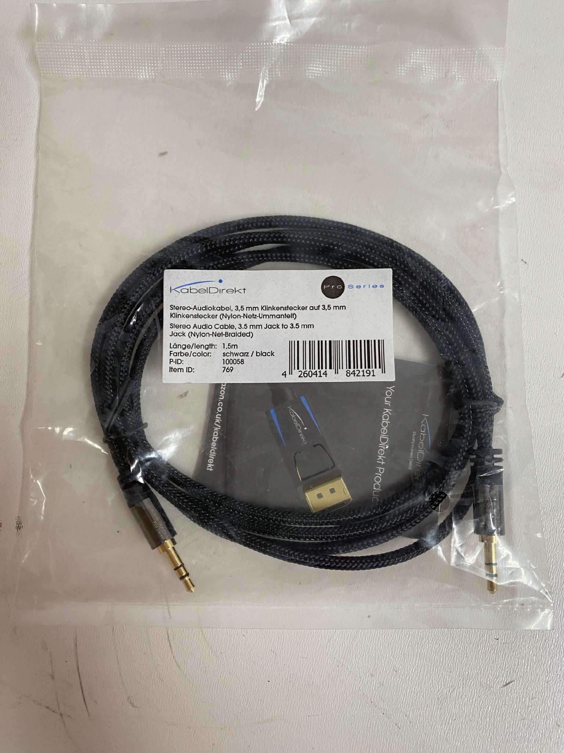 Kabel Kabeldirekt 768 Minijack 3,5 Mm - Minijack 3,5 Mm 1,5 M