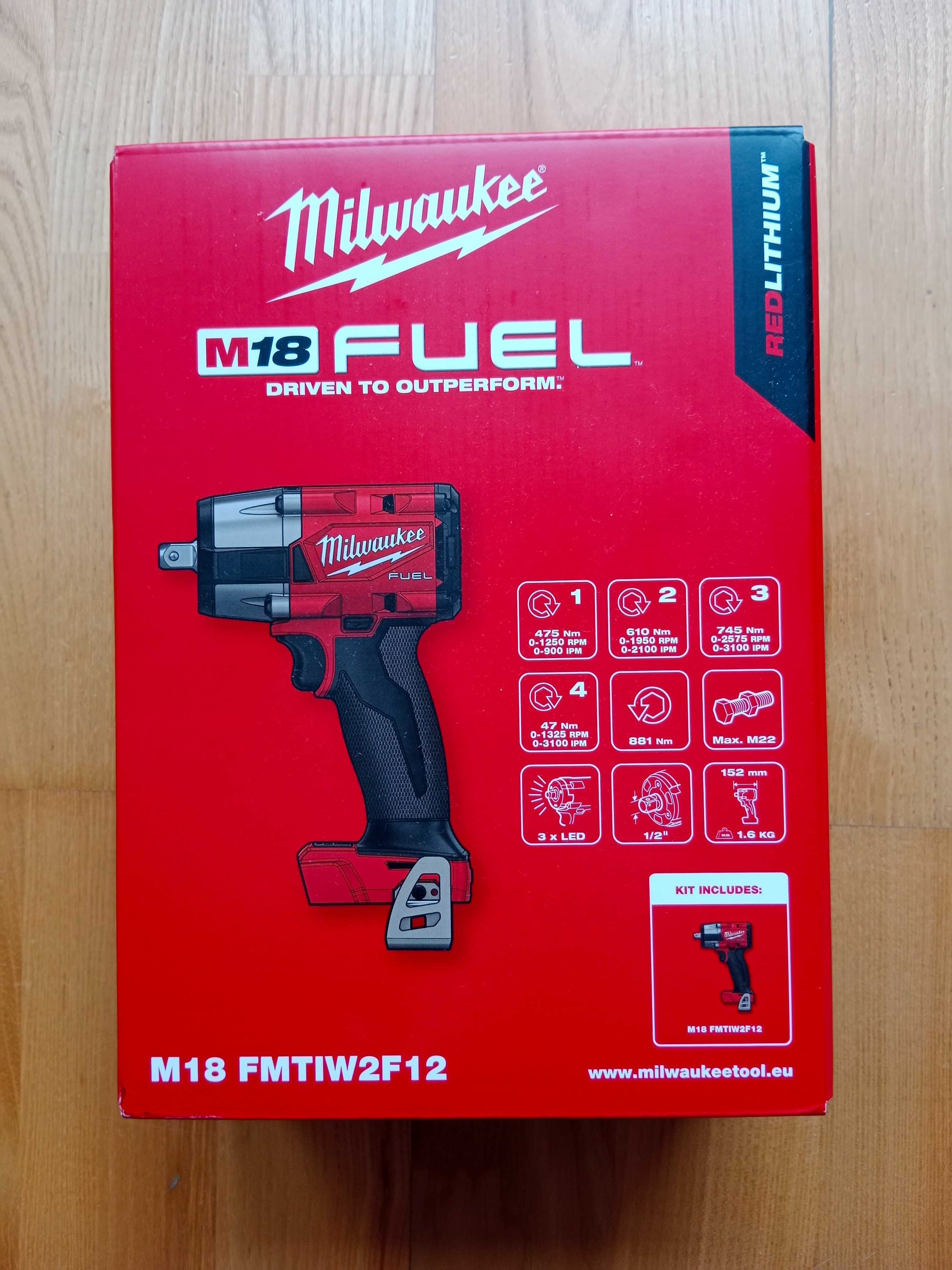 Klucz udarowy 889 Nm Milwaukee M18 FMTIW2F12
