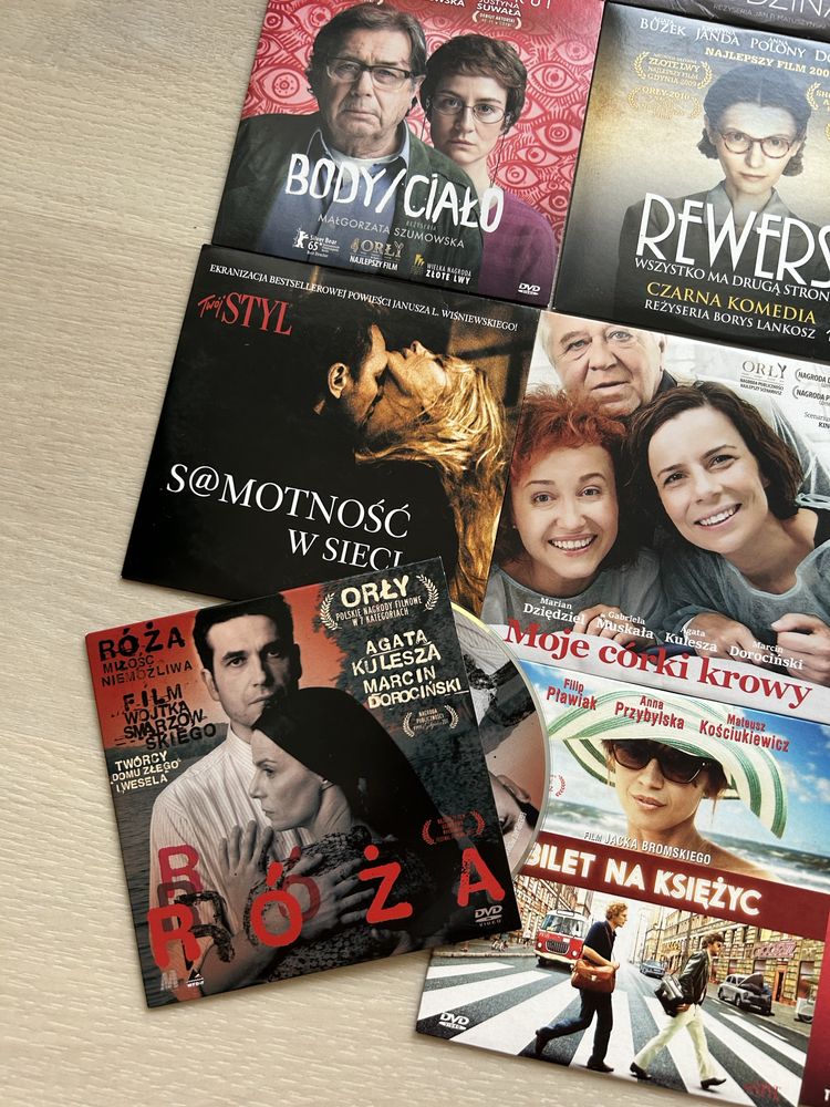 Filmy DVD zestaw Powidoki, Rewers, Ostatnia rodzina,Mała Moskwa, Róża,