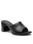 Calvin Klein Klapki Heel Mule czarne buty skórzane 38
