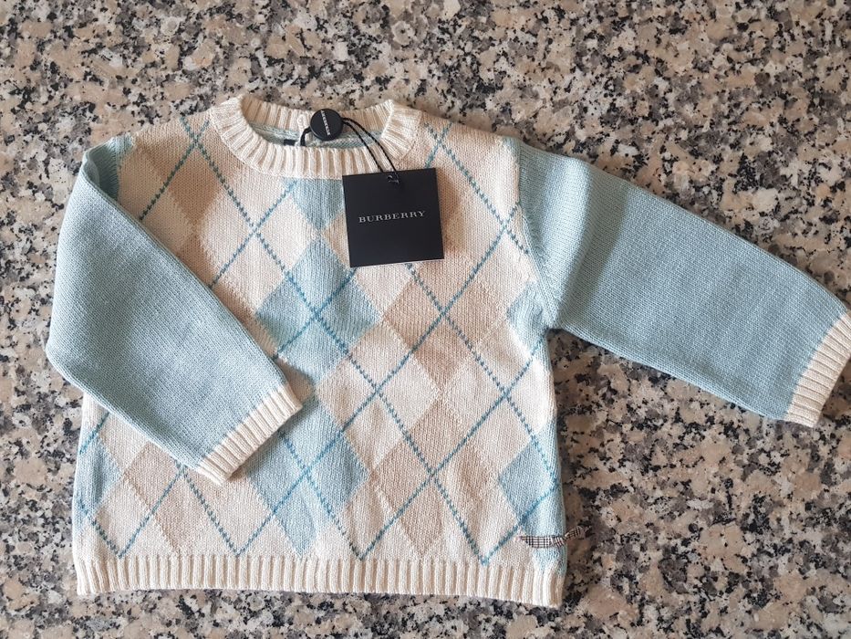 Camisola Malha Bébé  BURBERRY - 6 Meses - NOVA