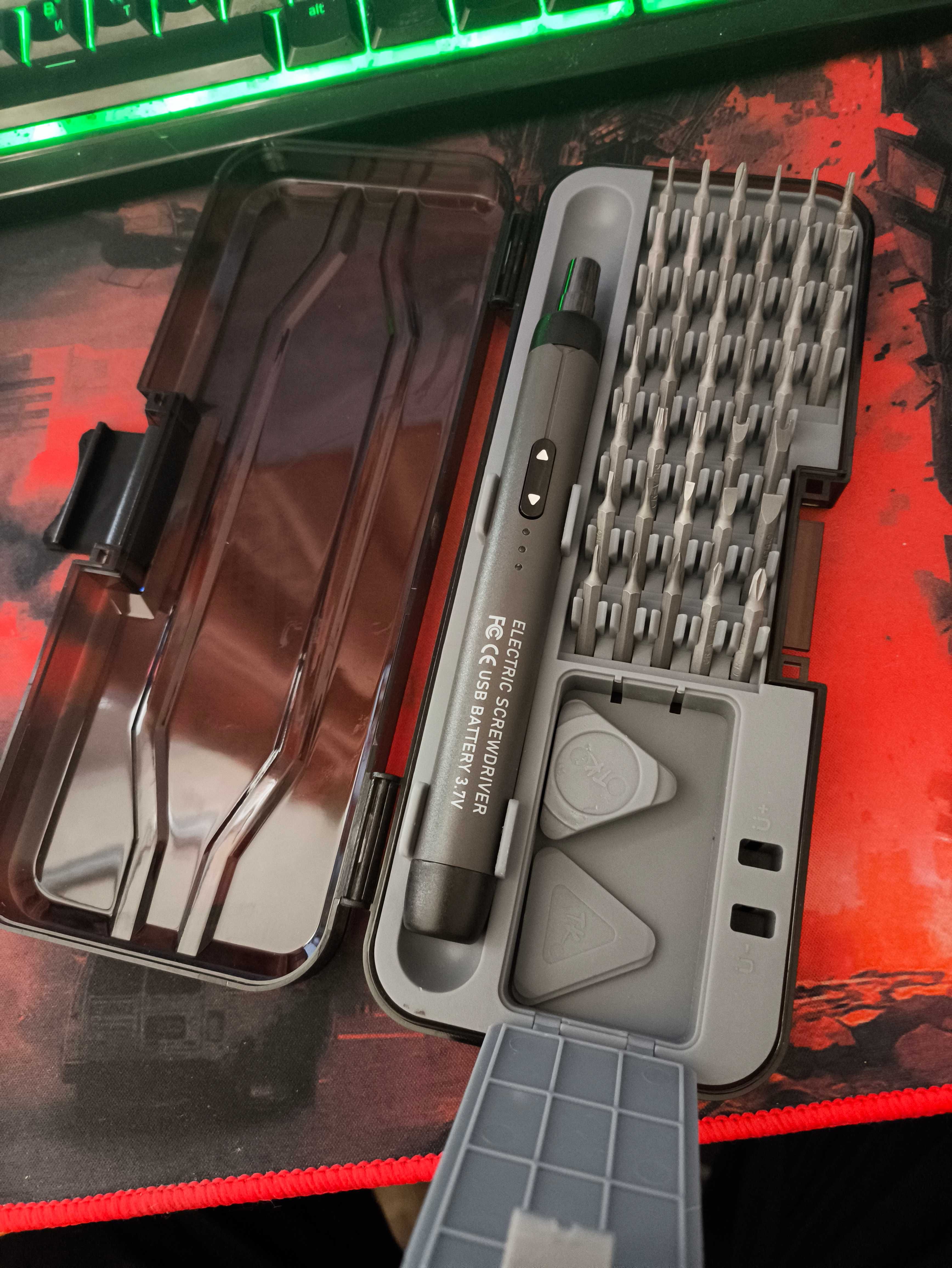 Аккумуляторная отвертка Skrewdriver,38 бит,USB-Type-C,электроотвертка