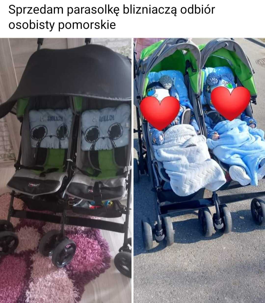 Parasolka wozek blizniaczy