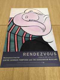 Cartaz / poster da exposição Rendezvous de 1998 (Picasso no cartaz)