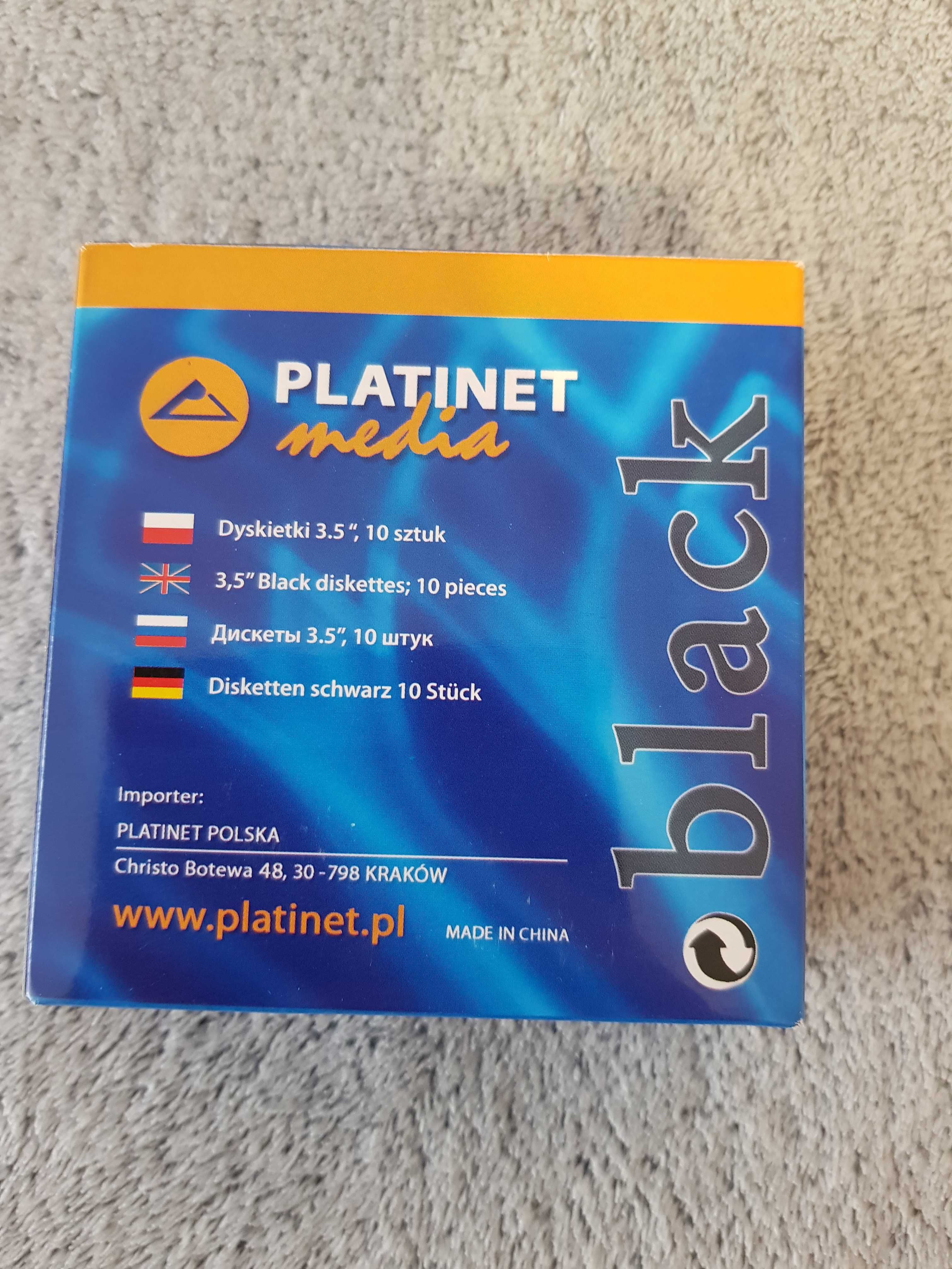 Dyskietki/ 2HD diskettes 3.5" black 10 pack Platinet media NOWE