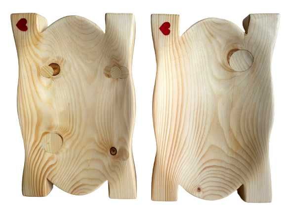 TACA z drewna KORYTO z serduszkiem na Walentynki od Lokalnego Stolarza