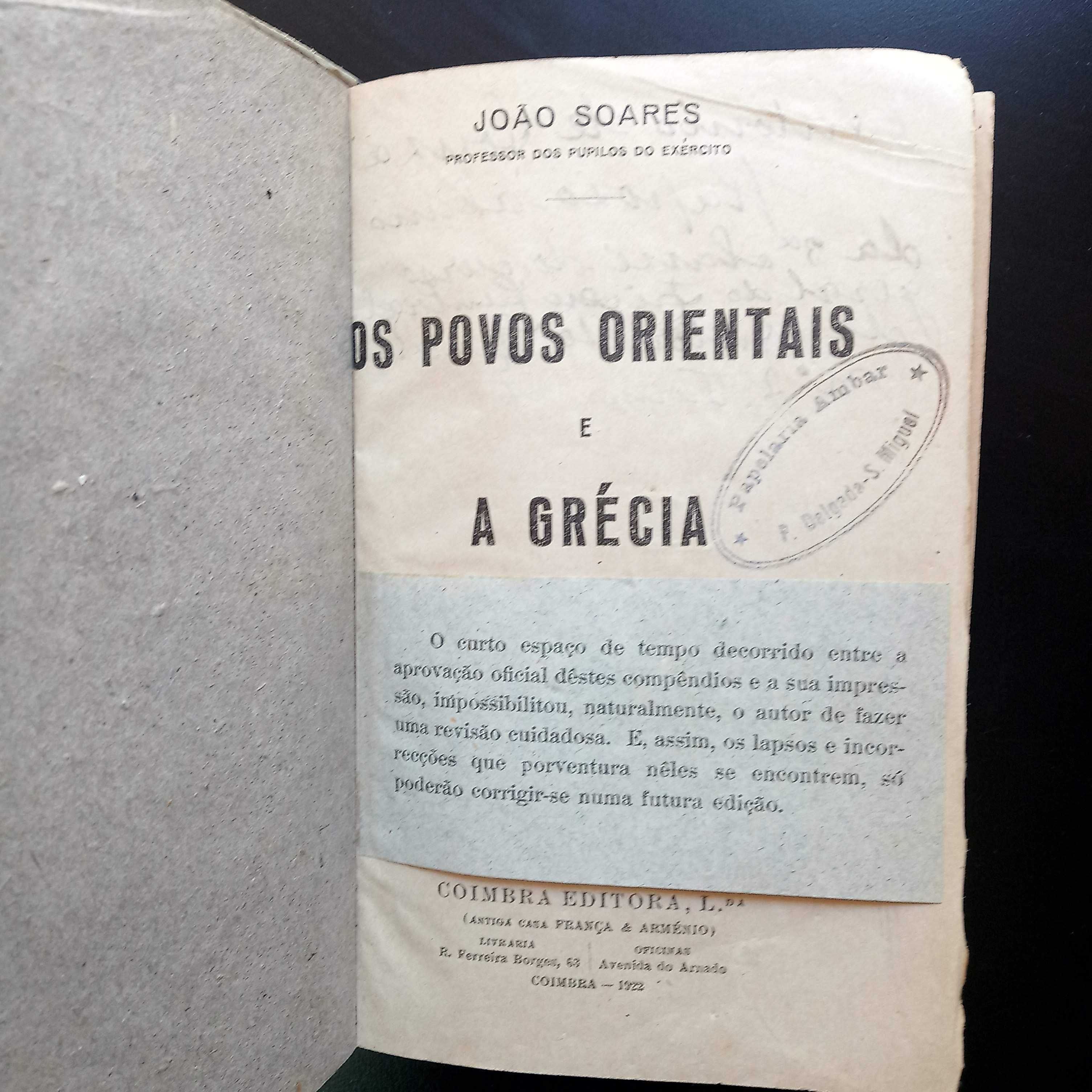 Os Povos Orientais e a Grécia de João Soares