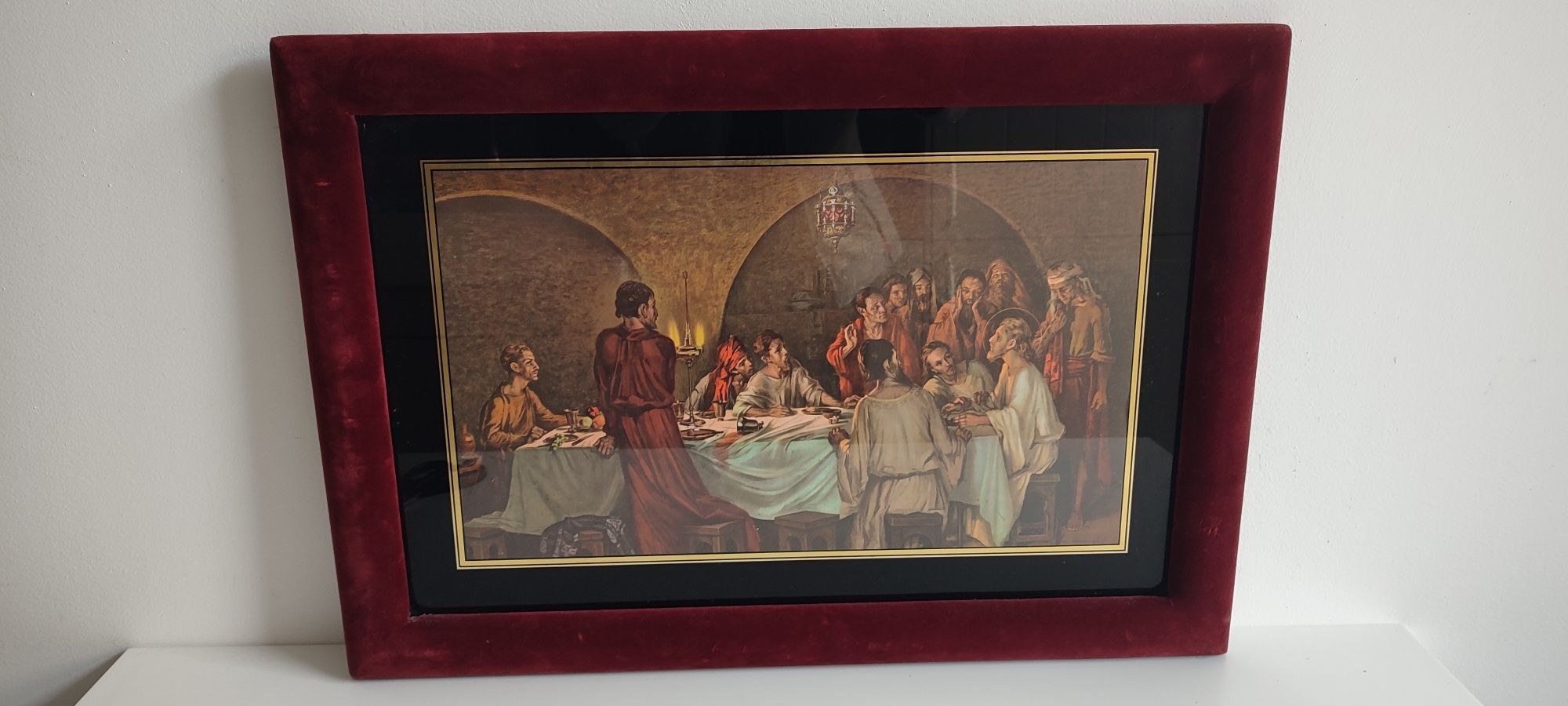 Quadro antigo Ceia de Cristo