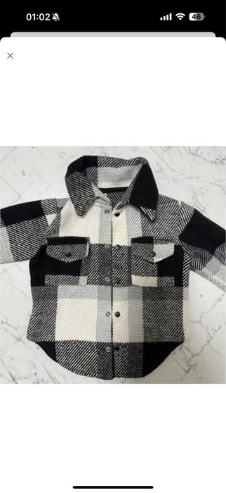 Дитяча тепла сорочка в клітинку