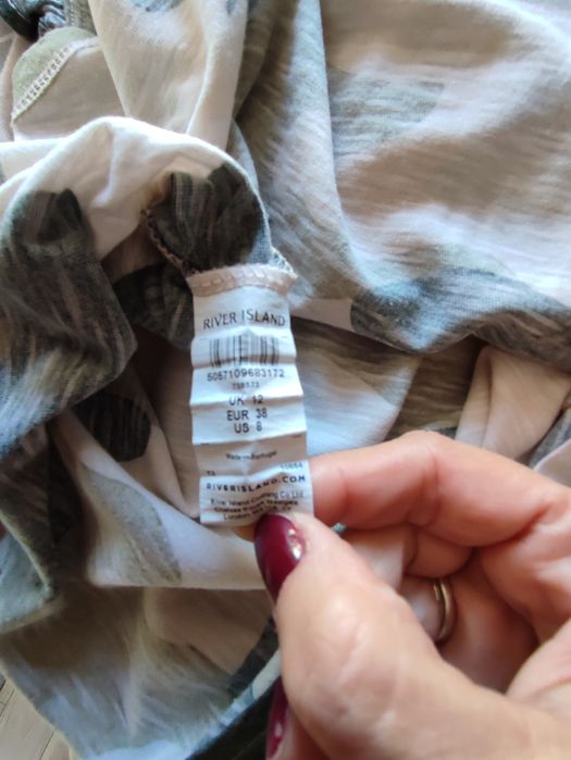 Bluzka damska zielono- beżowe more marki River island roz M