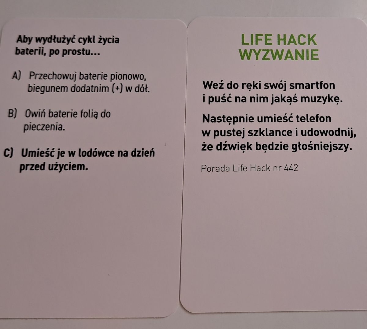 Life hacks- gra karciana