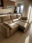 Sofá 3 lugares com chaise longue, bege, ikea