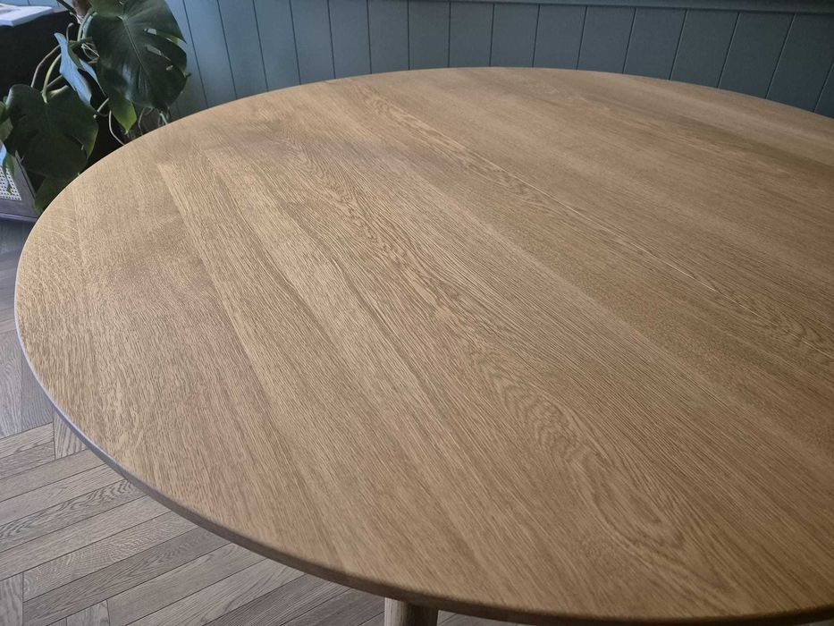 Drewniany stół rozkładany, dębowy stół okrągły, stół na wymiar