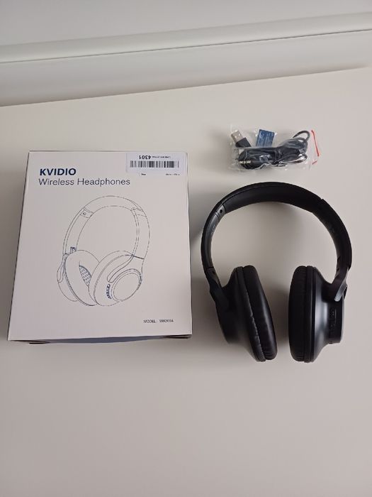 Słuchawki Bezprzewodowe Nauszne Bluetooth Czarne KVIDIO WH201A