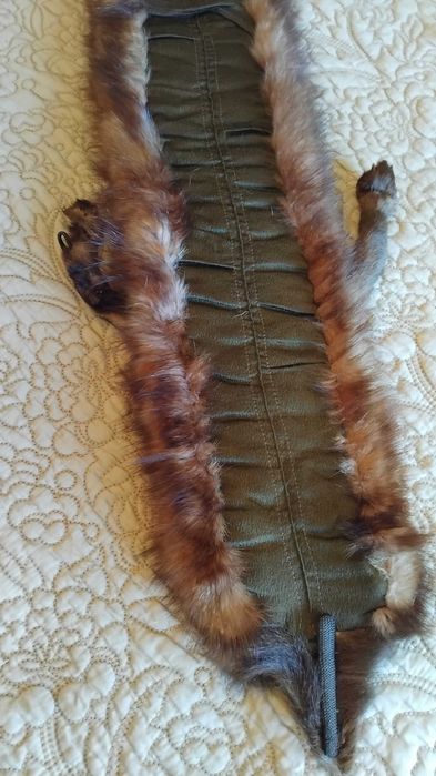 Estola echarpe gola pelo vison natural castanho