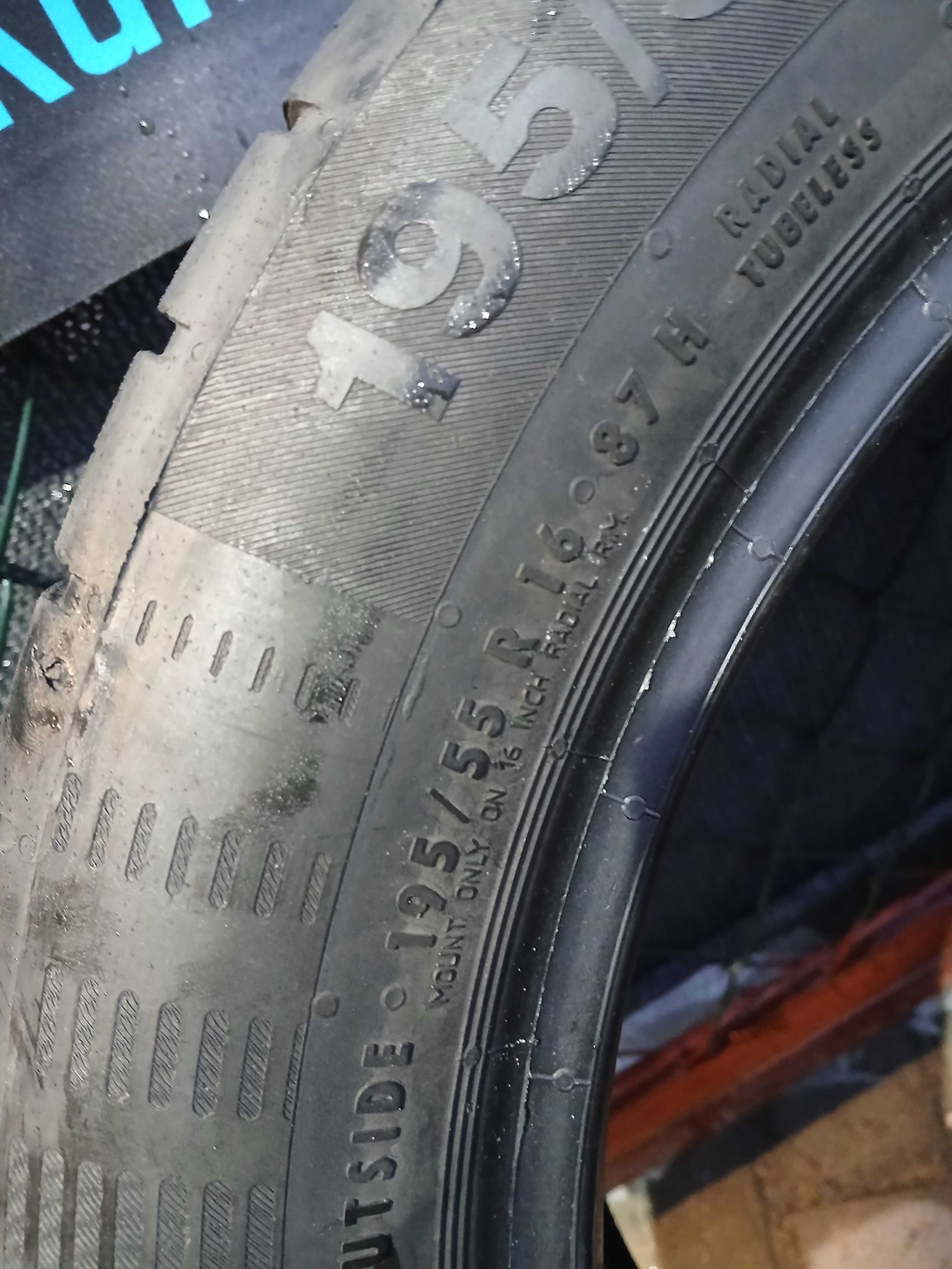 2x używane opony letnie 195/55 R16 Continental Montaż Gwarancja