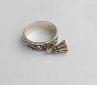 Кольцо серебро с подвеской-колокольчиком 925 (размер 18,5) Винтаж