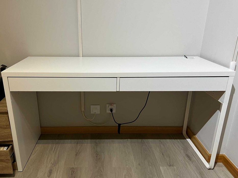 Secretária IKEA MICKE, branco, 142x50 cm como nova