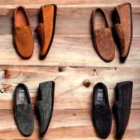 Мокасины мужские кожаные лоферы летние кроссовки 26-30см туфли 2024