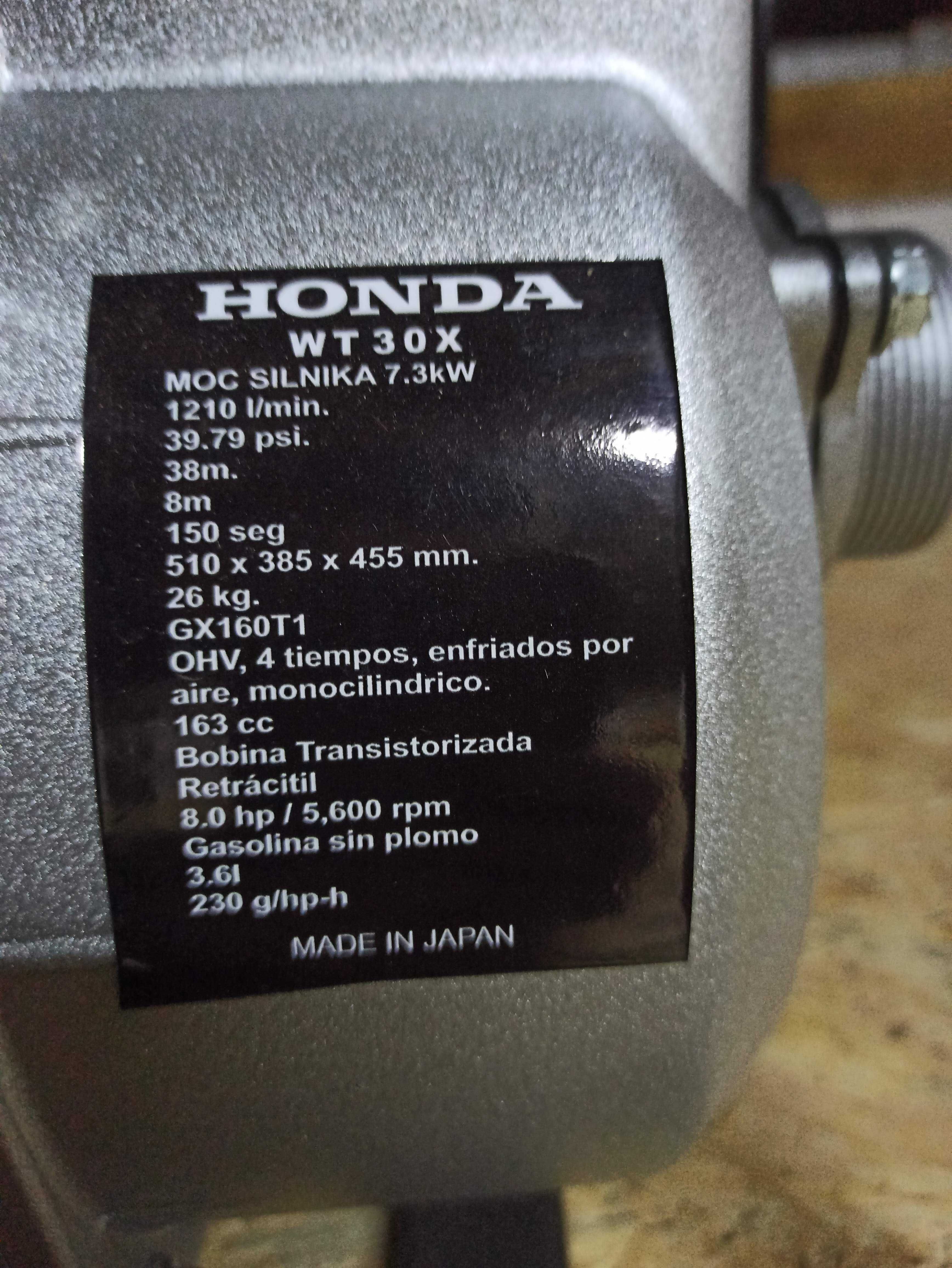 Motopompa Honda WT 30 X
