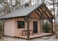 Domek Sauna z drewna, na zgłoszenie do 35 m2 całoroczny kemping SPA