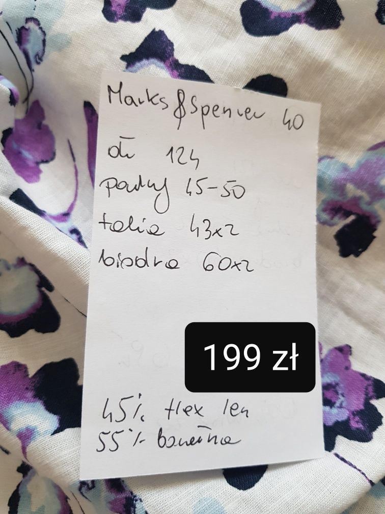 Marks&spencer sukienka na lato kwiaty midi 40